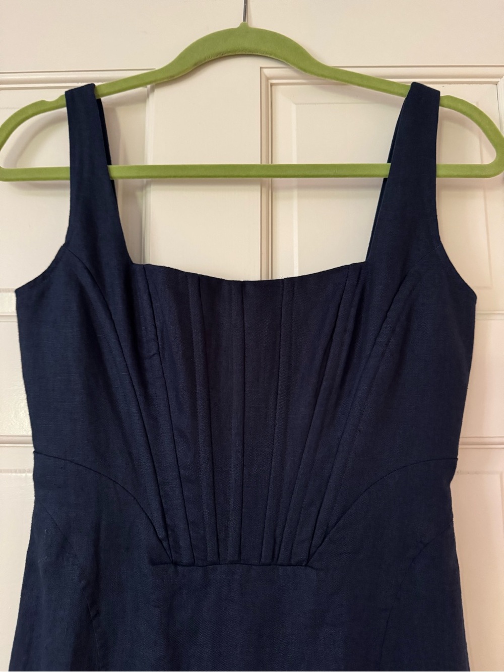 STAUD Navy Midi Dress